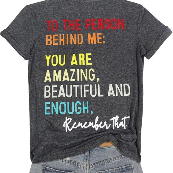 Tops - Mental Health - You Matter Dear Person Behind Me Awareness Shirt